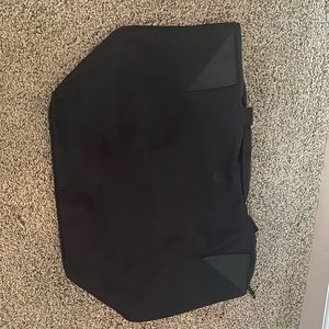 All day single zipper black LuLulemon Athletica tote with shoulder straps